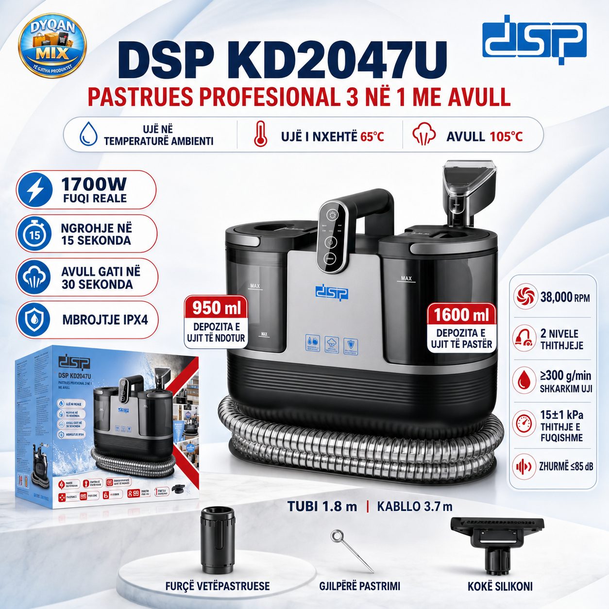 DSP KD2047U - pajisje profesionale per heqjen e njollave