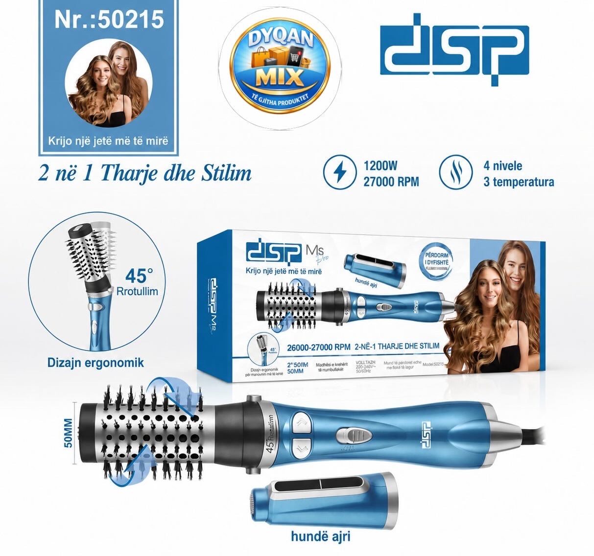 Furce stilimi per floket me ajer te nxehtë DSP 50215