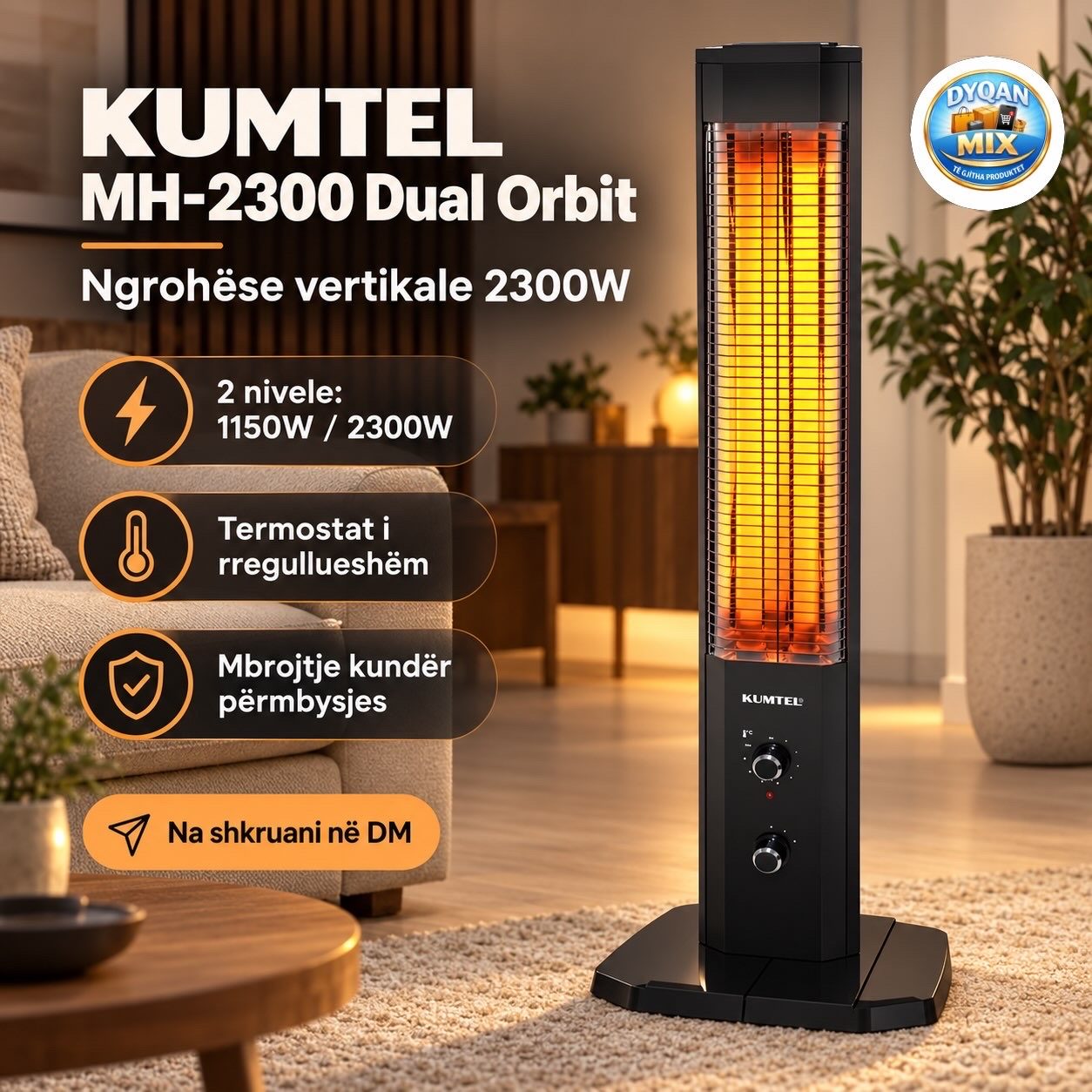 Kumtel MH-2300 - Ngrohese Vertikale 2300W