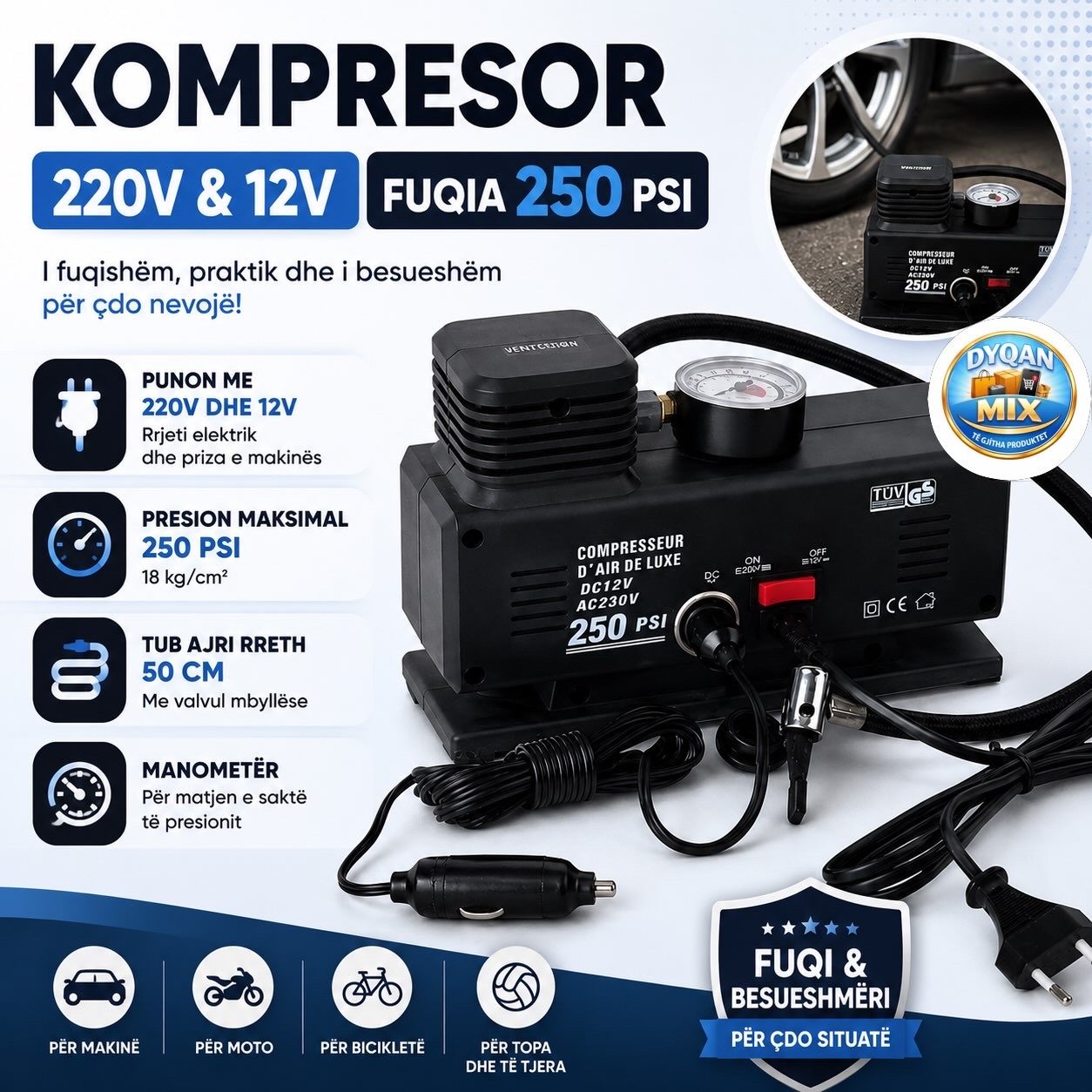 Kompresor ajri 220V & 12V