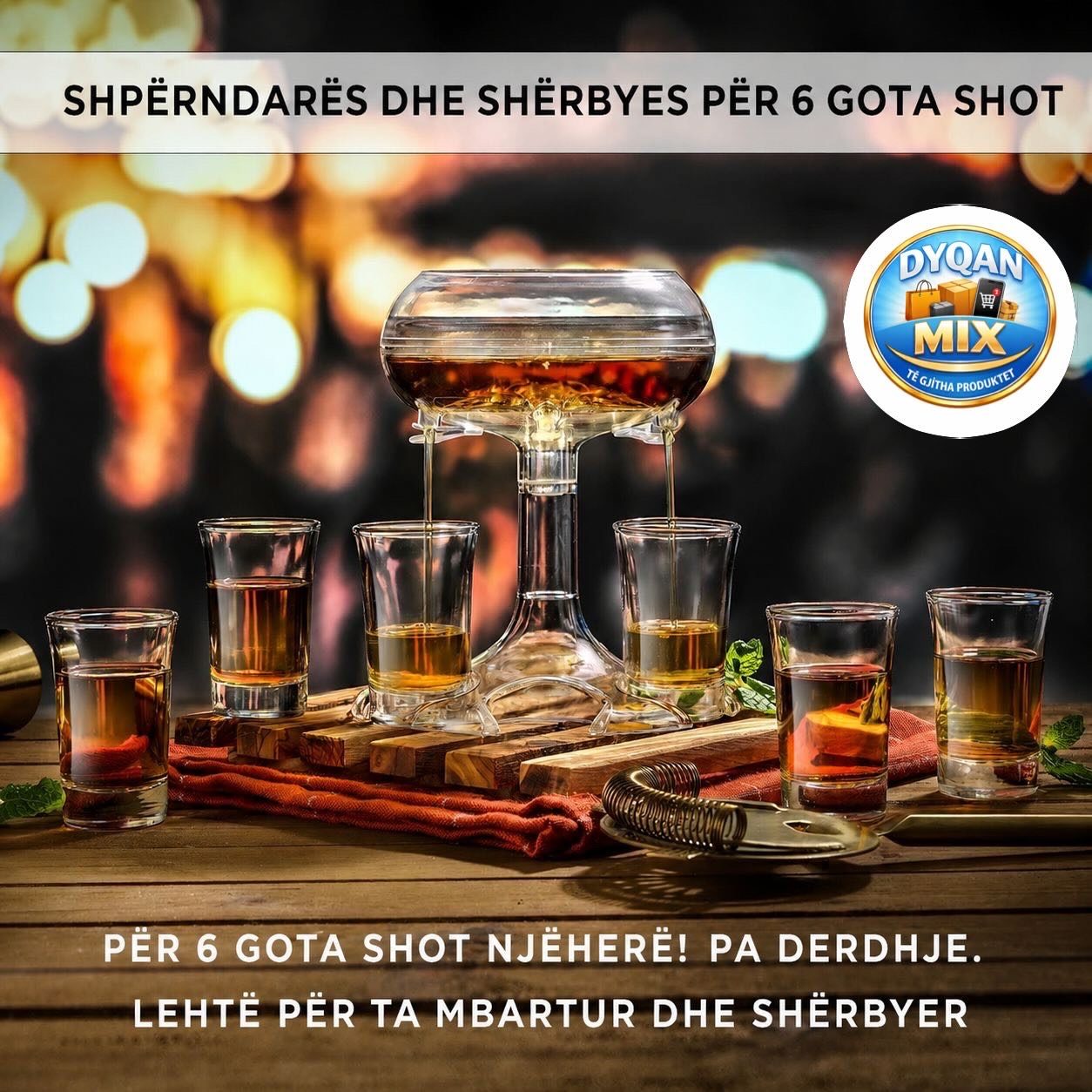 Dispenser & shperndares per 6 gota shots