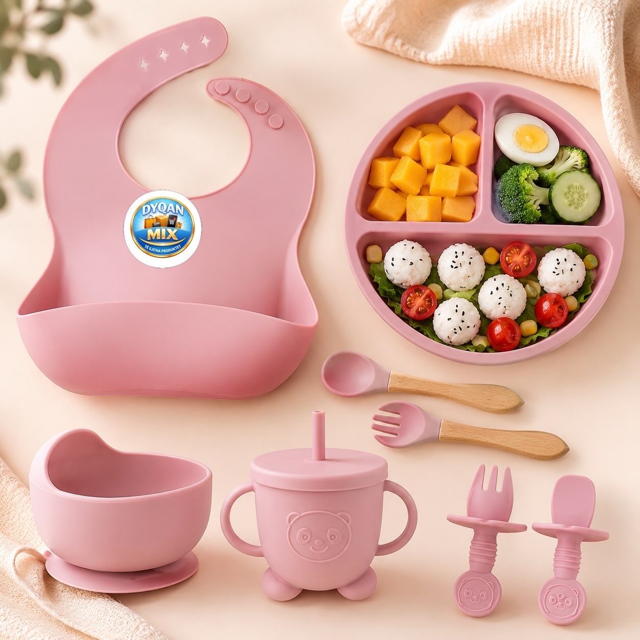 Set silikoni per ushqyerjen e femijeve