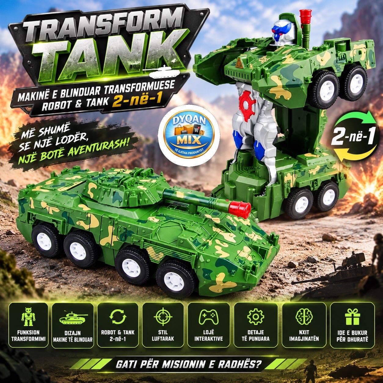 Robot transformues ne tank