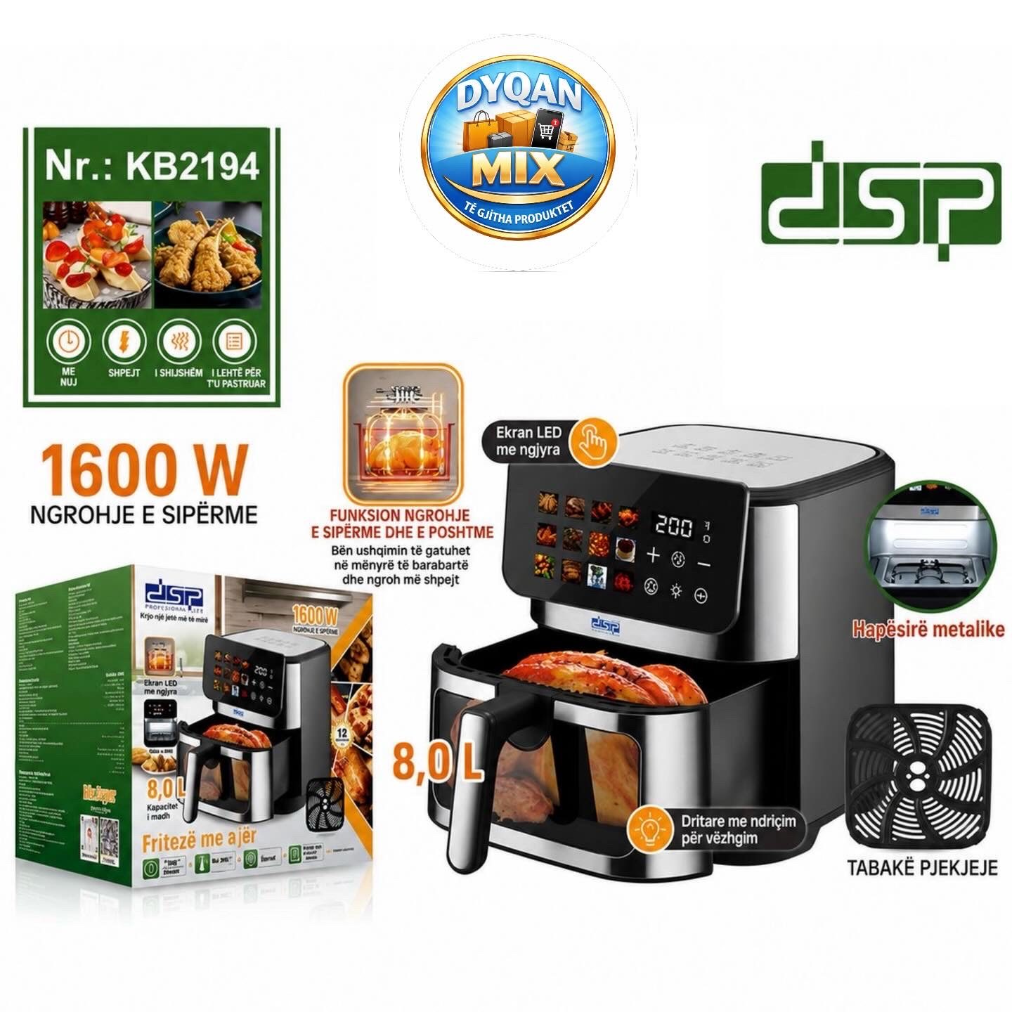 Air fryer DSP KD 2194 — 8 Liters