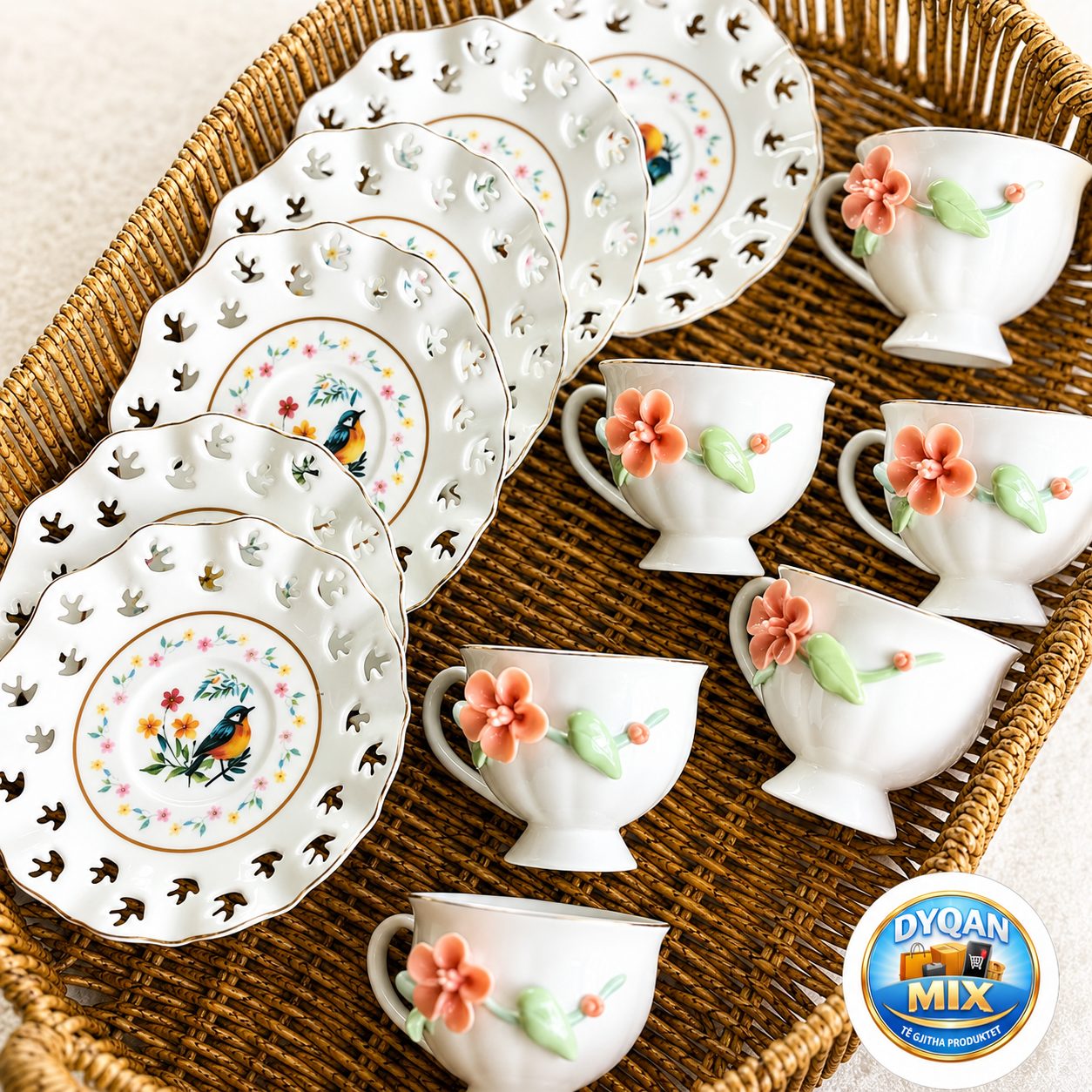 Set Filxhan & Pjatë Dekorative prej Qeramike